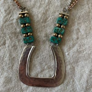 Silpada sterling silver and jade long pendant